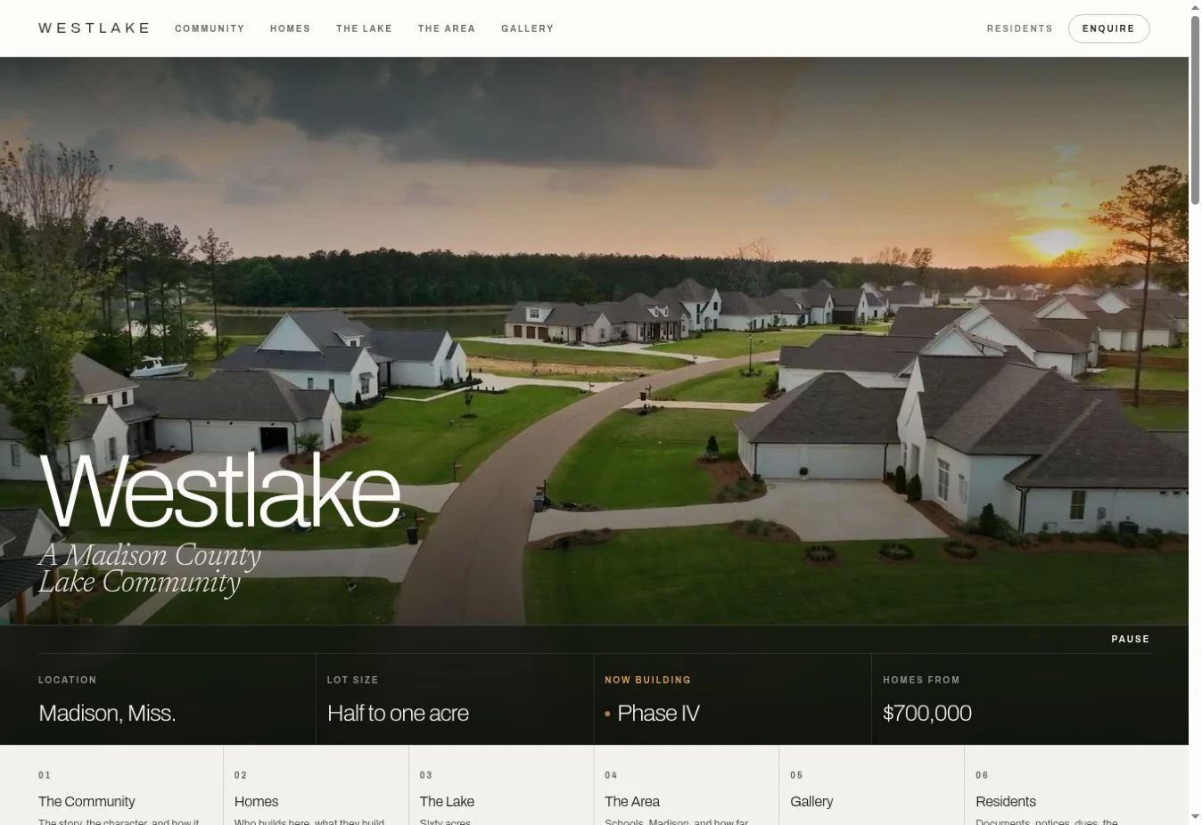 Westlake website preview